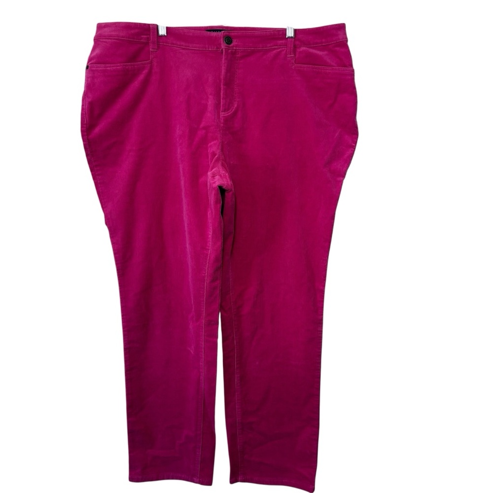 Talbots corduroy Simply Flattering Collection pants in vibrant pink. Women’s 20W